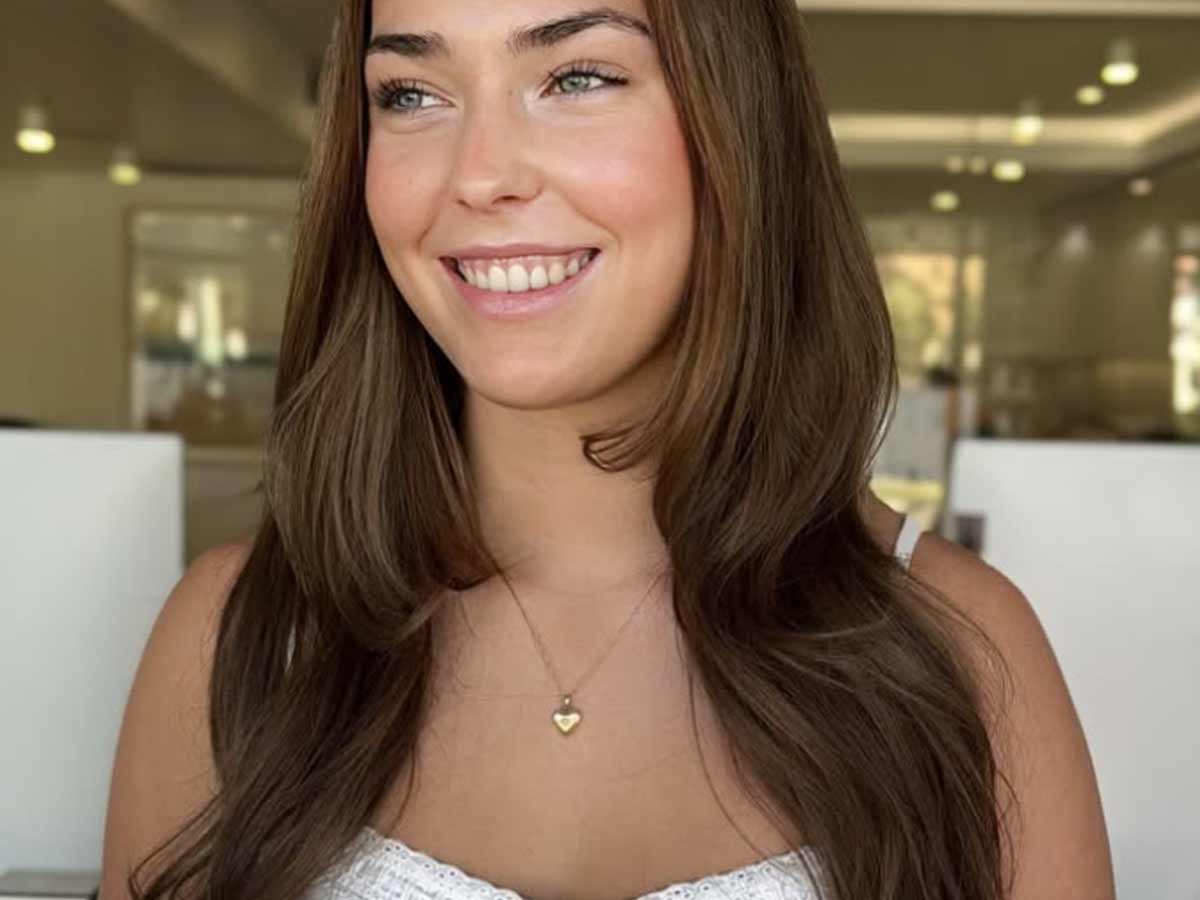 weft hair extensions process from brunette to blonde